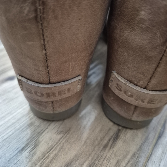 Sorel Joanie Lace Up Leather Wedge Sandals Size 8 1/2 - Picture 8 of 9